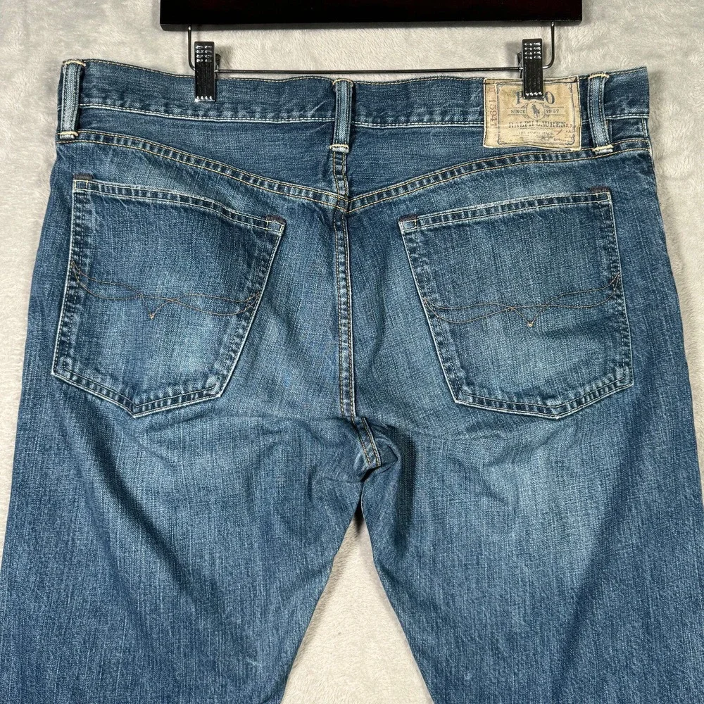Ralph Lauren Jeans Mens 36x30 (Actual 38x31) Blue Slim‎ Straight 018